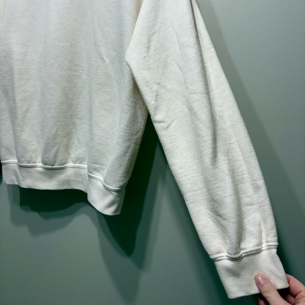 Gildan Cream Crewneck Sweatshirt Pullover Unisex Size Small - Picture 5 of 9